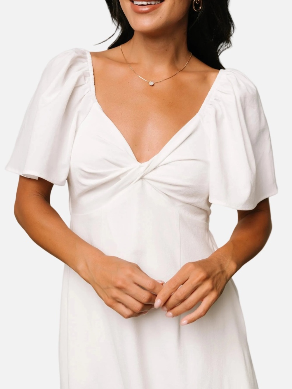 Baltic Born Indie Back Tie Dress | Off White Size SS - Picture 2 of 5